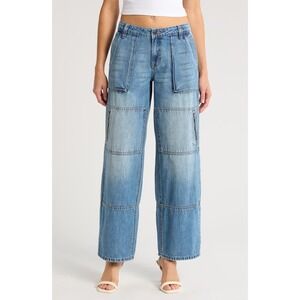Hidden Jeans Low Rise Cargo Wide Leg Jeans Size 27